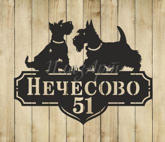 адресная табличка скотч терьер