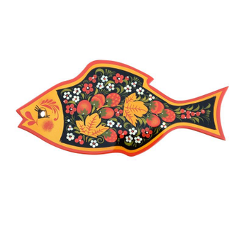 Доска разделочная Рыба 170*350 Хохлома