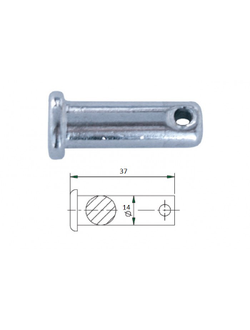 Штифт быстросъемный CIM 3118-0114 Ø14x37мм из нержавеющей стали AISI316, 3 штуки