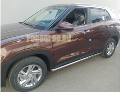 Защита порога труба d60 для для Hyundai Creta 2021-