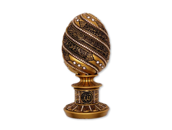 Мусульманский сувенир яйцо фаберже с надписью аята "Аль-Курсий" малое