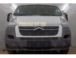 Защита радиатора Citroen Jumper 2014-... / Fiat Ducato IV 2014-... (2 части) / Peugeot Boxer 2014-... (2 части) black низ
