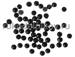 термостразы плоская спинка ss10 (3 мм), цвет-черный, материал-стекло, 1 гр/уп