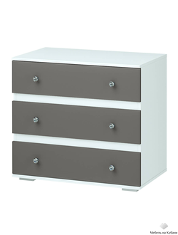 Мемори КМ-07 комод Белый/Смоки айс
