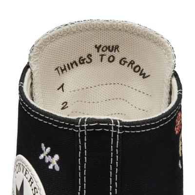 Кеды Converse Chuck Taylor All Star черные высокие с вышивкой