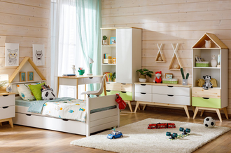 Стеллаж ТК №22 на высоких ножках из массива сосны 82 х 45 х 178 см