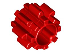Technic, Gear 8 Tooth with Dual Face without Friction, Red (11955 / 6036545)