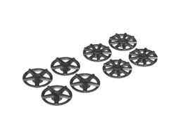 Wheel Cover 5 Spoke and 9 Spoke for Wheel 72206pb01, 8 in Bag - 4 of Each  Multipack , Pearl Dark Gray (72210 6323457)