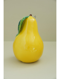 Груша с листом (жёлтая)