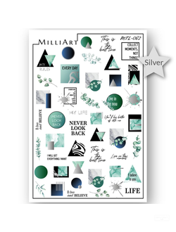 Слайдер-дизайн MilliArt Nails Металл MTL-082
