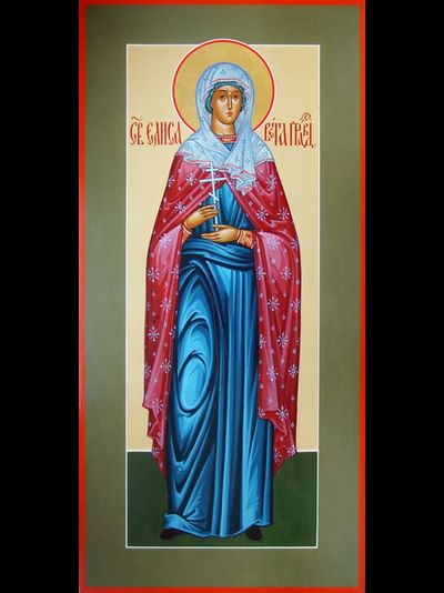Елисавета (Елизавета) Святая Праведная, Палестиская. Рукописная мерная икона.