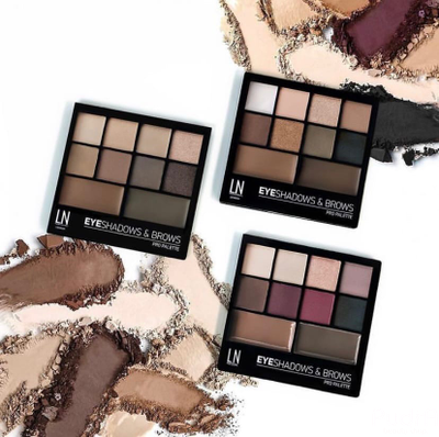 LN professional Набор для глаз и бровей тени и воск Pro Palette