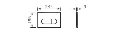 VitrA Панель смыва Root Round, матовый черный, 740-2211