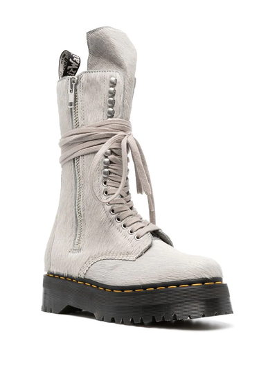 Ботинки Dr Martens x Rick Owens Quad Sole Calf Hair Grey