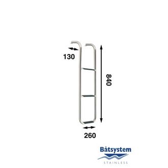 Трап для бушприт-площадок Batsystem BU70P 840 x 260 мм 3 ступеньки, 9519037480