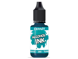 алкогольные чернила Cernit alcohol ink, цвет-turquoise 280 (бирюзовый), объем-20 мл