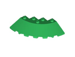 Brick, Round Corner 6 x 6 with Slope 33 Edge, Facet Cutout, Green (95188 6403577)