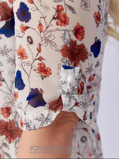 Шифоновое платье с цветочным орнаментом