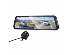 Видеорегистратор DV16, HOCO, зеркало заднего вида, камера заднего вида, черный