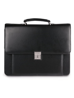 Портфель Проект, 38х28,5х10 см, искусственная кожа, черный, 200