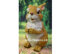 Заяц пушистый 30*20см   0,9кг   полистоун Россия 1089/012141