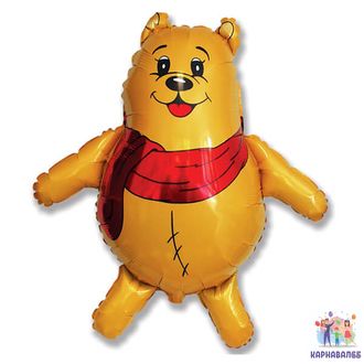 Шар фольга 84 см Винни Пух ( шар + гелий + лента)