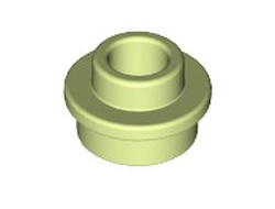 Plate, Round 1 x 1 with Open Stud, Yellowish Green (85861 / 6256092)