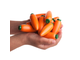 Деревянные морковки в льняном мешочке