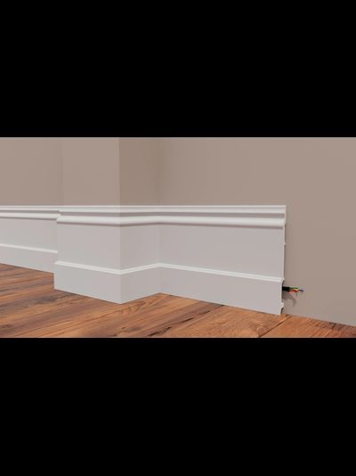 Напольный плинтус Decor-Dizayn DD725, для покраски, влагостойкий, ударопрочный, 2 метра