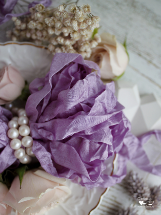 Шебби лента Лиловое небо в интернет магазине Страна лент крупный план