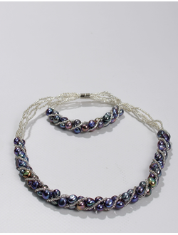 Комплект "Жемчуг" чёрный