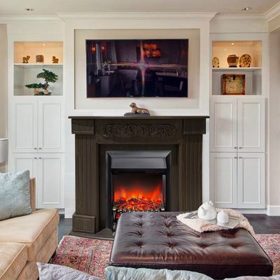 Угловой электрокамин Венеция AO с очагом Fobos