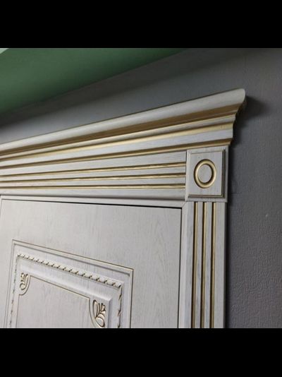 VFD. GRETA/ BIANCO CLASSIC PG. ГРЕТА/ БЬЯНКО КЛАССИК-ПАТИНА ЗОЛОТО. ПОЛОТНО ГЛУХОЕ