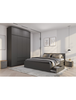 Спальный гарнитур «Симпл» Графит (BTS)