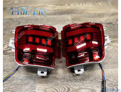 Противотуманки Toyota Land Cruiser 200 бегающие LED красные