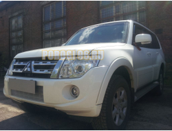 Защита радиатора Mitsubishi Pajero IV 2011-2014 chrome PREMIUM