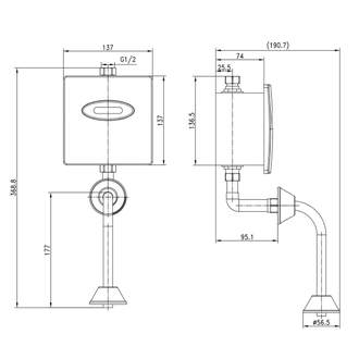 Сенсорный смеситель для писсуара LM4657CE PROJECT