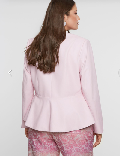 Жакет из ткани с напылением их экокожи