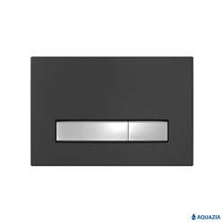 Кнопка AQUAZIA для инсталляции ATOM Line (Черная Soft Touch/Хром глянец)