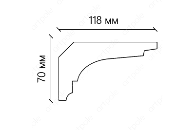 Карниз гладкий SKT45