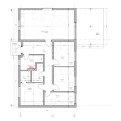 Одноэтажный дом с тремя спальнями 99м² (S9)