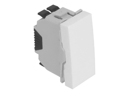 Перекрестный переключатель матовый белый, 1 модуль, Efapel Quadro 45