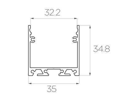 Алюминиевый профиль 4L-3535-S ANOD КОМПЛЕКТНЫЙ SEASTAR
