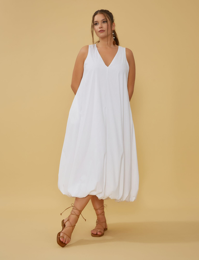 Лёгкое летнее платье в белом и черном цветах