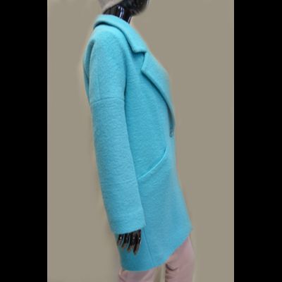 Весеннее пальто Арти мода Arti moda 1534 бирюзовое