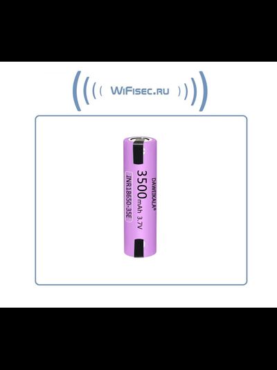 Аккумулятор литий-ионный (Li-Ion) Daweikala 18650 35E, ёмкость 3500 мАч для автономных видеокамер, видеонянь, ИБП. (напряжение 3.7В)