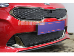 Защита радиатора для KIA Stinger 2018- black низ PREMIUM
