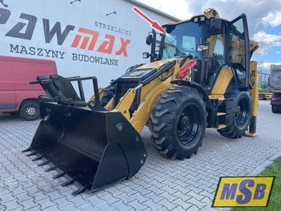 Стекло лобовое верхнее на Cat 428f2, Cat 432f2, Cat 434f2, Cat 444f2