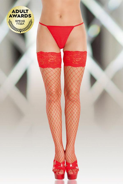 5520 Чулки в крупную сетку (с силик. полосками) SoftLine Collection