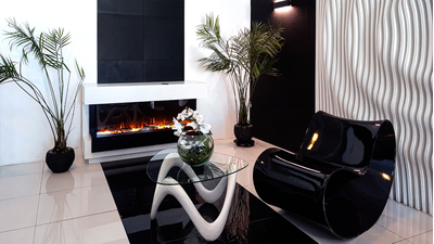 Линейный камин Cube WT с очагом Astra 50 RF